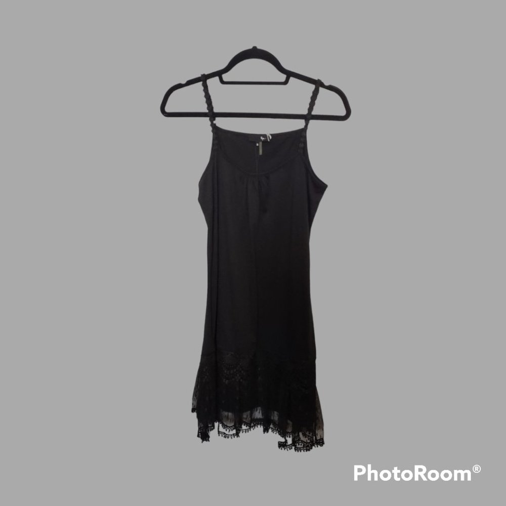 RYU Black Lace Slip Dress